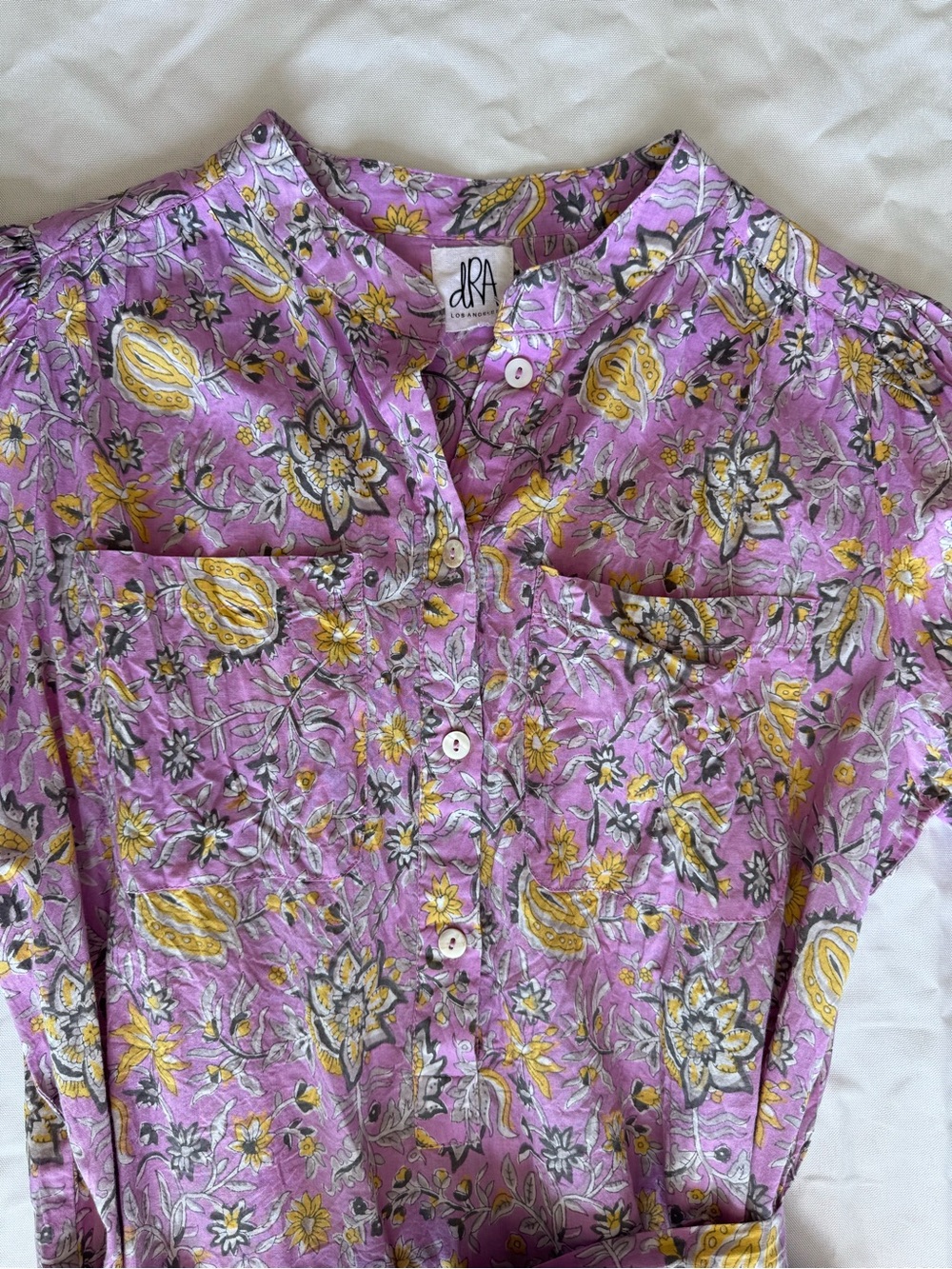 DRA anthroplogie floral cotton dress M/L - Picture 2 of 11